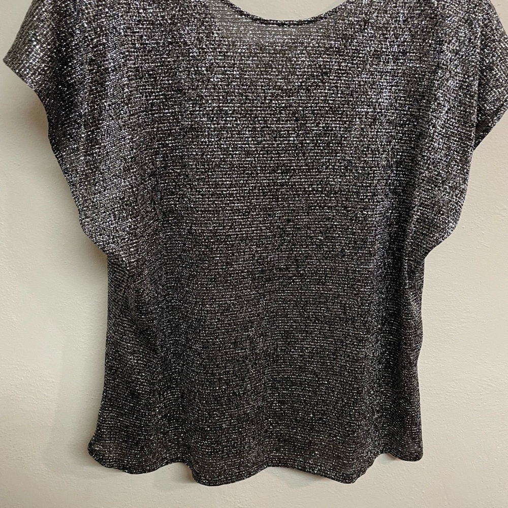 Cheri Alan Ltd  Vintage Woman’s Silver Metallic Top